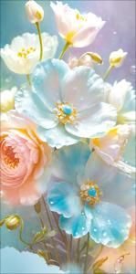 Конверт для денег без надписи (нежные цветы)