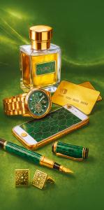 Конверт для денег без надписи (деловой набор на зелёном)