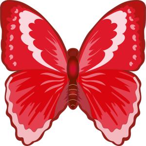 Украшение на скотче "Бабочка" (красная)