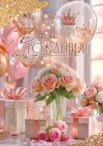 Открытка «С Днём рождения!»