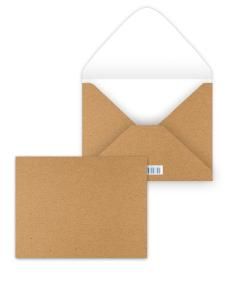 Конверт художественный малый «Темный крафт»