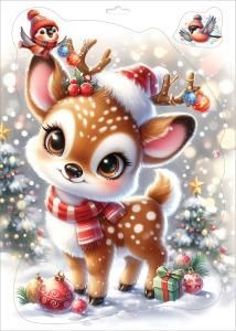 Двусторонняя наклейка «Оленёнок»