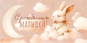 Конверт для денег «С Рождением малышки!»