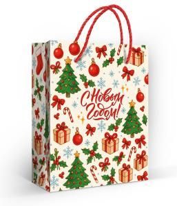 Пакет подарочный «С Новым годом!» (S)