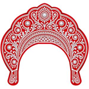 Кокошник "Русская классика" (жемчужный узор)