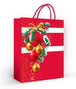 Пакет подарочный (M) «Праздничный декор»