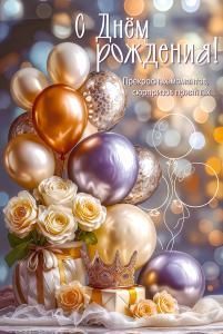 Открытка «С Днём рождения! Прекрасных моментов...»