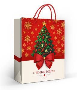 Пакет подарочный «С Новым годом!» (M)