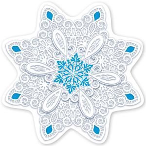 Украшение на скотче «Снежинка»