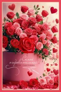 Открытка «Самой очаровательной. Будь счастлива»