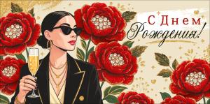 Конверт для денег "Поздравляю!" (розовый)