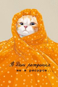 Открытка «В День рождения не в ресурсе...»