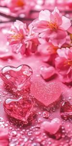 Конверт для денег без надписи (цветы и сердечки)