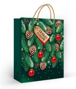 Пакет подарочный (MS) «Зимняя ель»