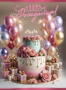 Открытка «С Днём рождения!»