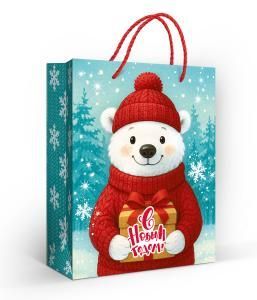 Пакет подарочный «С Новым годом!» (M)