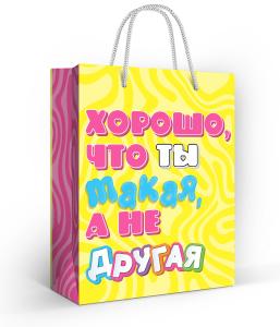 Пакет подарочный «Хорошо, что ты такая»
