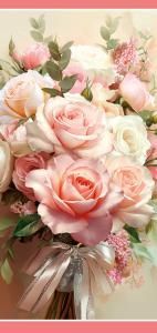 Открытка без надписи (розовые розы)