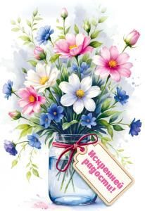 Бирка двойная «Искренней радости!»