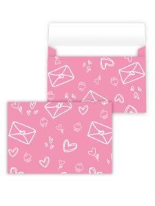Конверт художественный средний «Конвертики на розовом»