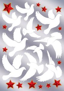 Наклейка двусторонняя «Голуби»