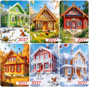 Микс календарей карманных на 2027 год "Теремочки"