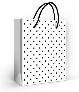 Пакет подарочный "Чёрный горох" (S)