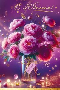 Открытка «С Юбилеем! Добра. Счастья»