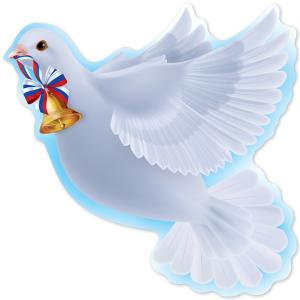 Украшение на скотче «Голубь»