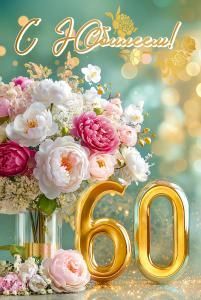Открытка «С Юбилеем! 60»