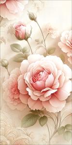 Конверт для денег без надписи (крупная роза и бутоны)