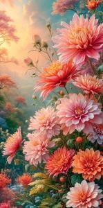 Конверт для денег без надписи (хризантемы)