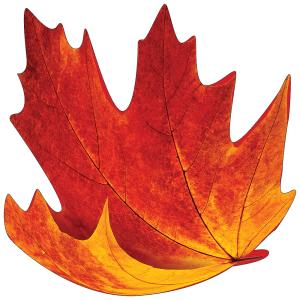 Украшение на скотче «Лист клёна оранжевый»