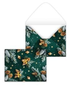 Конверт художественный малый «Еловые шишки»