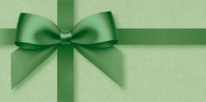 Конверт для денег без надписи (Фисташковый с бантом)