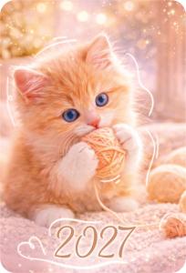 Календарь карманный 2027 (котик с клубком)