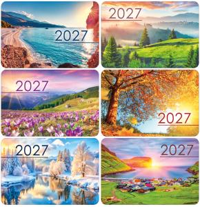 Микс календарей карманных на 2027 год "Пейзажи"