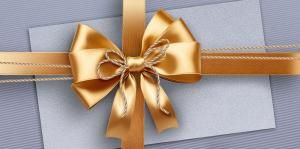 Конверт для денег без надписи (золотой бант)