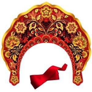 Кокошник «Красное, черное и золото»