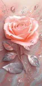 Конверт для денег без надписи (розовая роза)