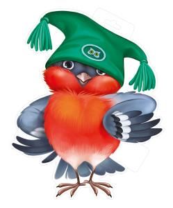 Плакат «Снегирь в зелёной шапке»