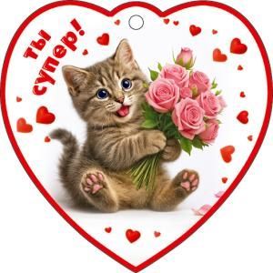 Бирка-сердечко «Ты супер!»