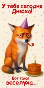 Конверт для денег «У тебя сегодня Днюха! Вот такая веселуха...»