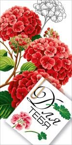 Конверт для денег «Для тебя» (красные цветы)