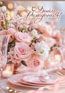 Открытка «С Днём рождения!» (с карманом)