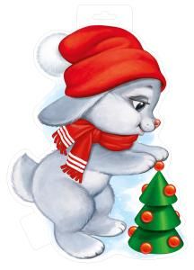 Плакат «Заяц с ёлкой»