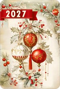 Календарь карманный на 2027 год (ёлочные игрушки-шары)