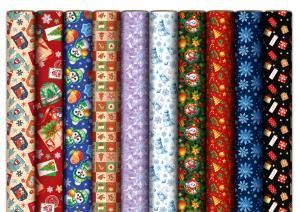 Набор новогодней упаковочной бумаги