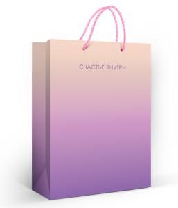 Пакет подарочный «Счастье внутри» (ML)