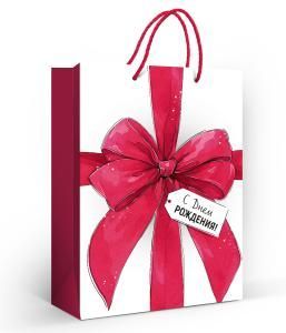 Пакет подарочный (ML) «С Днем рождения!»